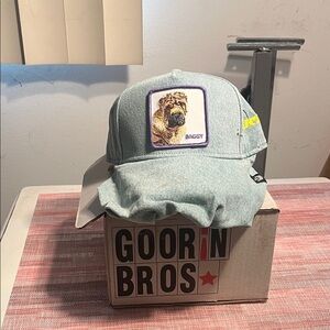 Goorin Bros Fresh Friday Drop Baggy Sky Blue Dog Patch Hat Freaking on a Leash